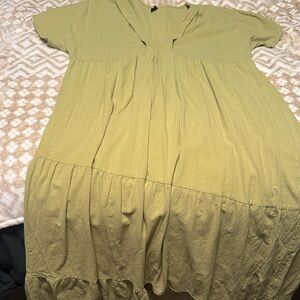 SHEIN Olive Green Dress